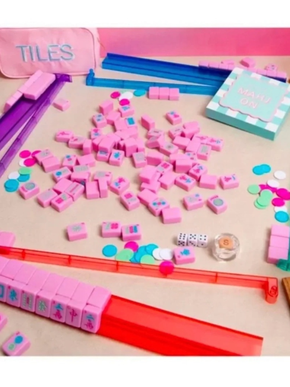 American Mahjong Set - Factory Sealed Pink Tiles New